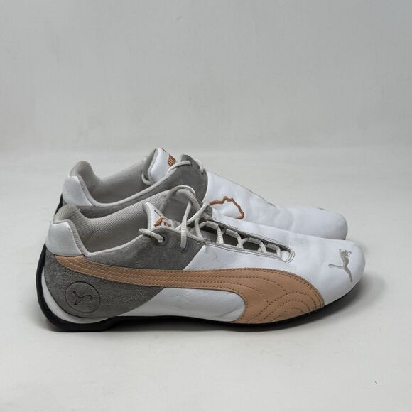 Puma Future Cat Shoes Womens 10 White Peach Leather Retro Running Sneakers - Picture 1 of 16